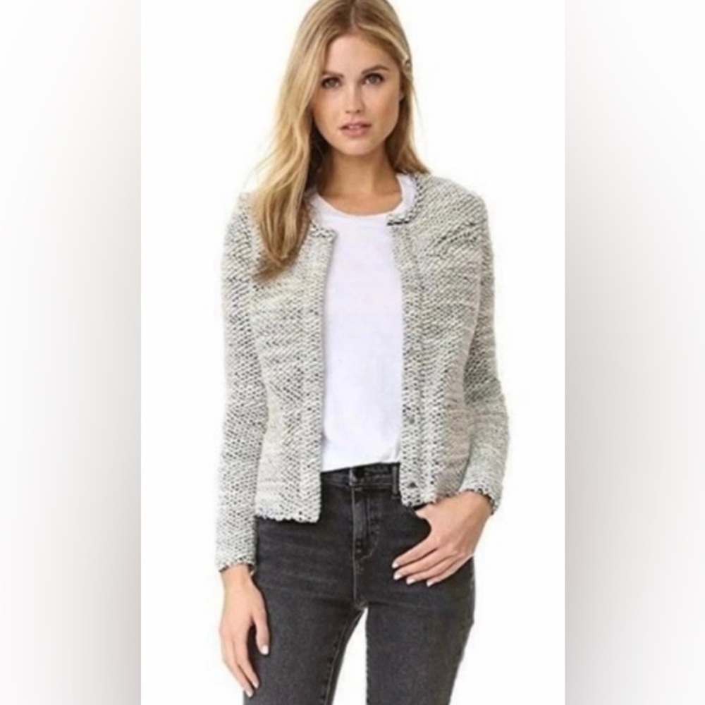 IRO‎ Carlene Boucle Knit Button Up Blazer
